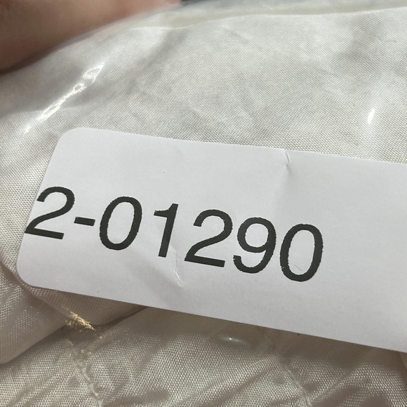 Vintage Lavon Jacket Womens Larg White Nylon Sequin Full Zip Windbreaker 80s 90s - Picture 5 of 5